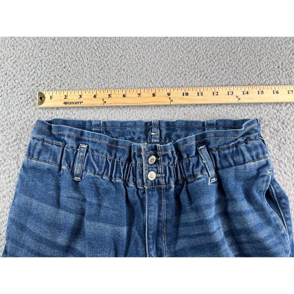 Hollister Jeans Womens 13R (31 x 27) Blue Denim Paperbag Ultra High Rise Mom - Picture 8 of 13